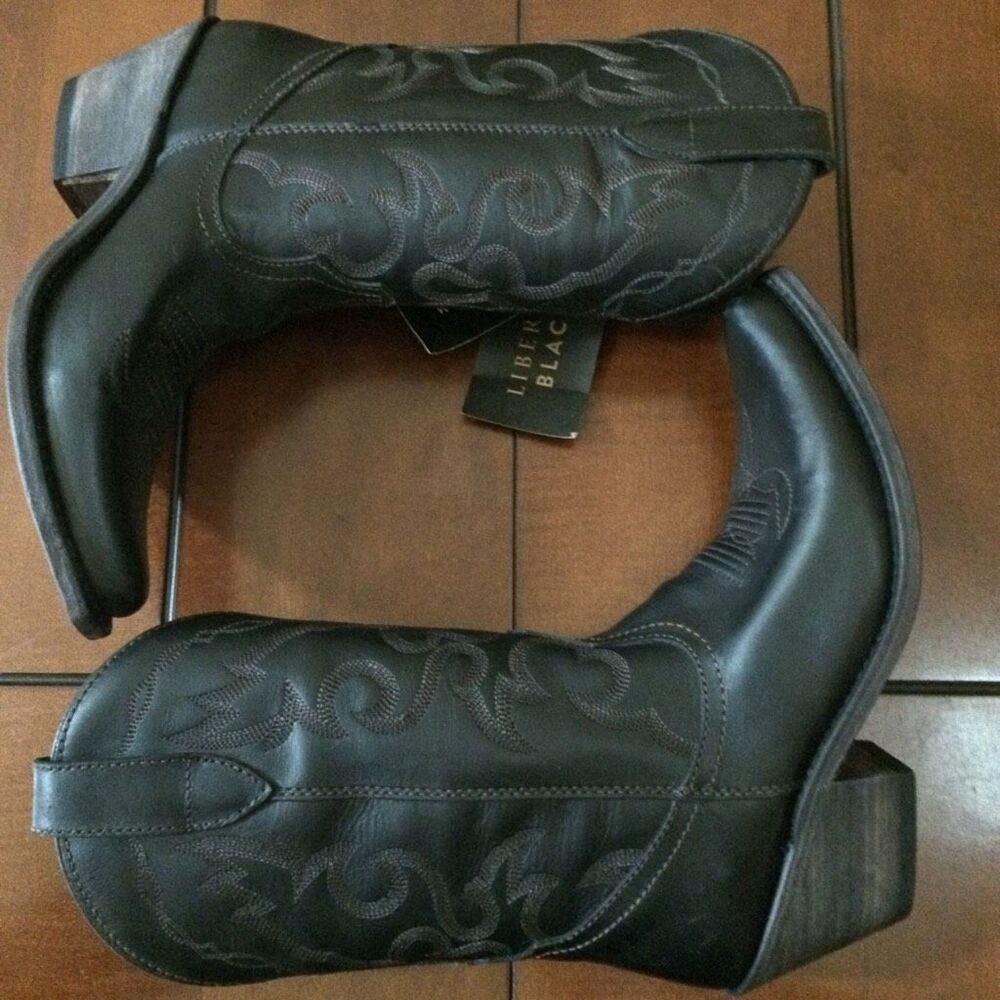NWT Liberty Black black cowboy boots size 8 - Picture 6 of 14